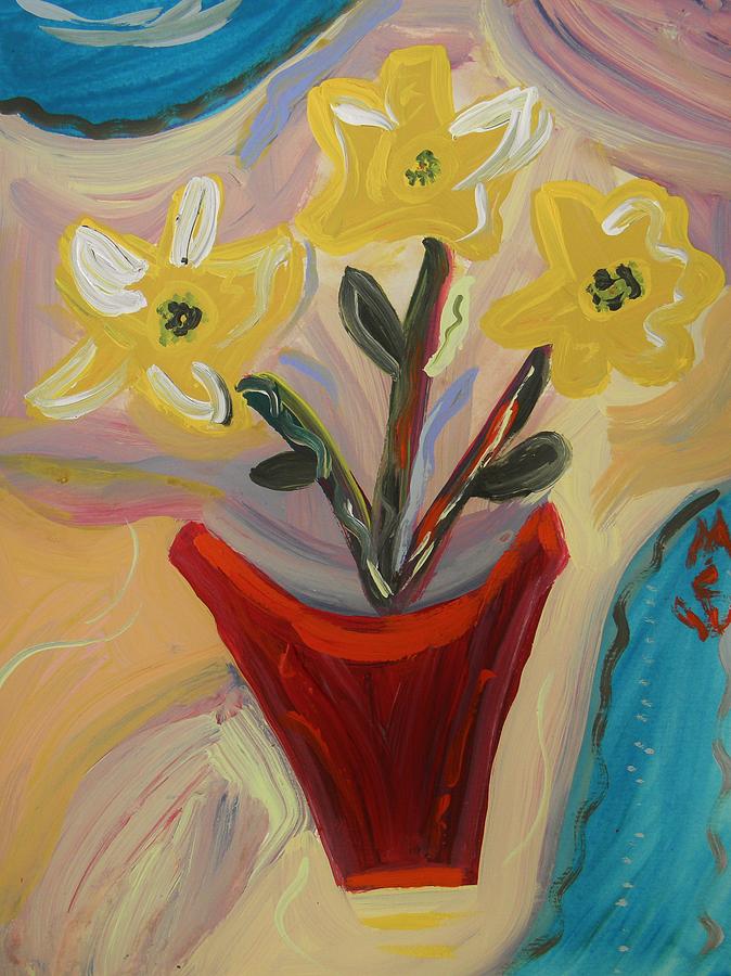 Flower Painting - A Flight of Flower Fancy by Mary Carol Williams