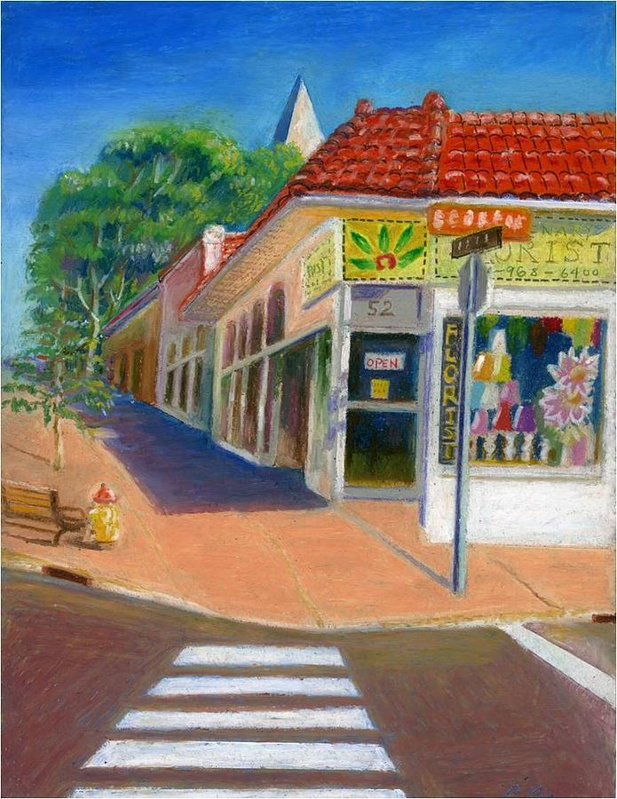 A Florist at Webster Grove Painting by Ping Yan