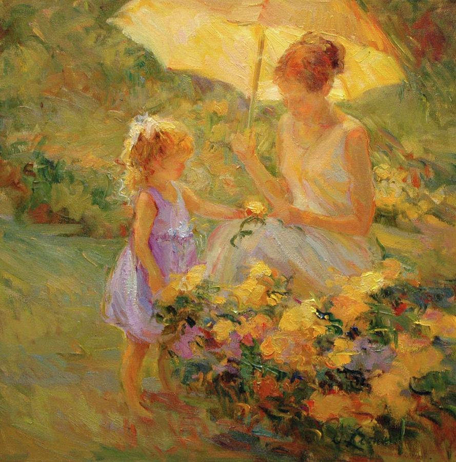 A Flower For My Mother Painting by Diane Leonard