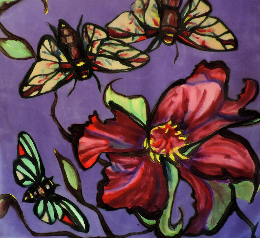 A-Flutter Tapestry - Textile by Mary Gorman