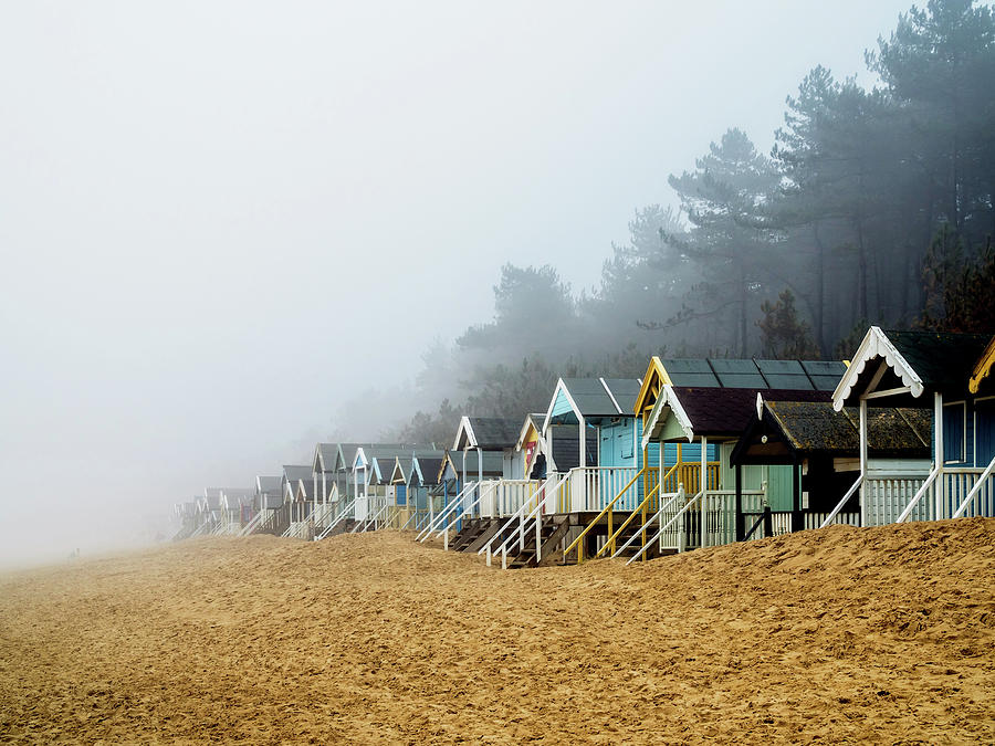 A Foggy Beach Photograph by Nick Bywater