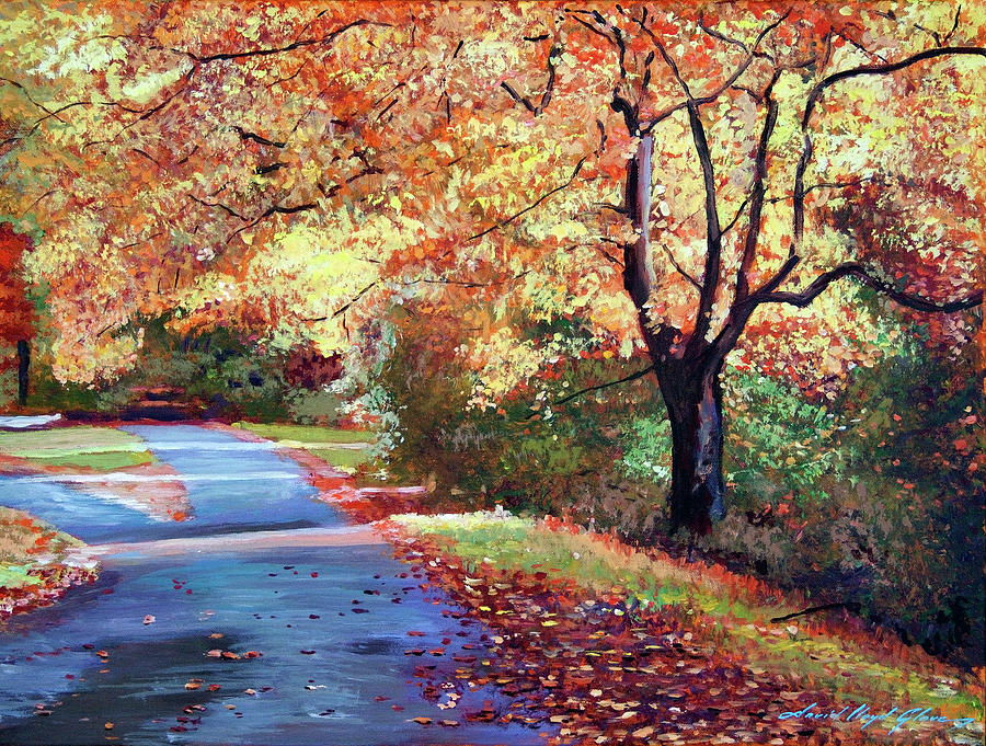A Fork In The Road Painting by David Lloyd Glover