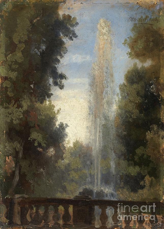 A Fountain In Frascati Painting by MotionAge Designs
