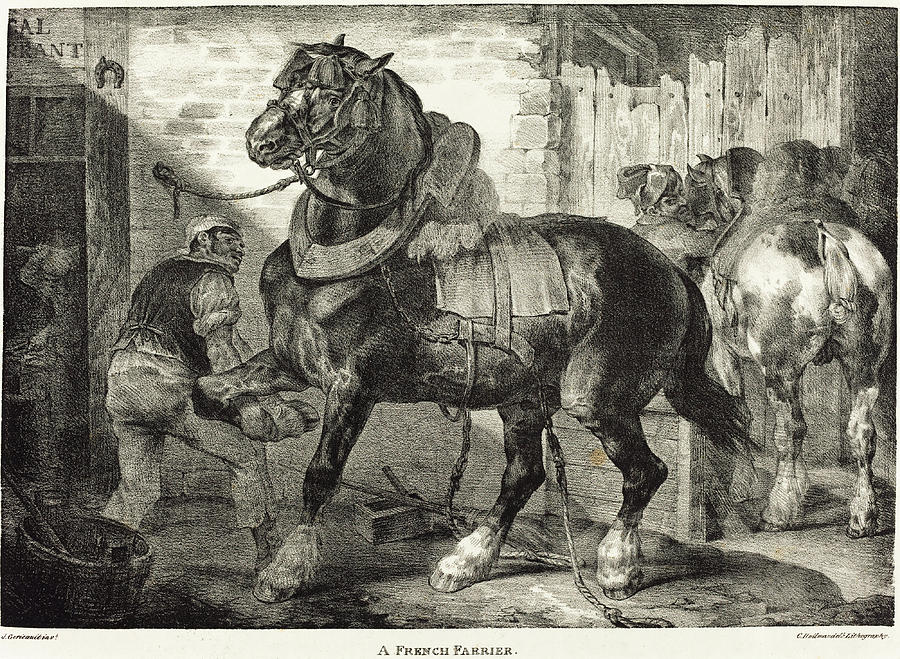 A French Farrier Painting by Theodore Gericault