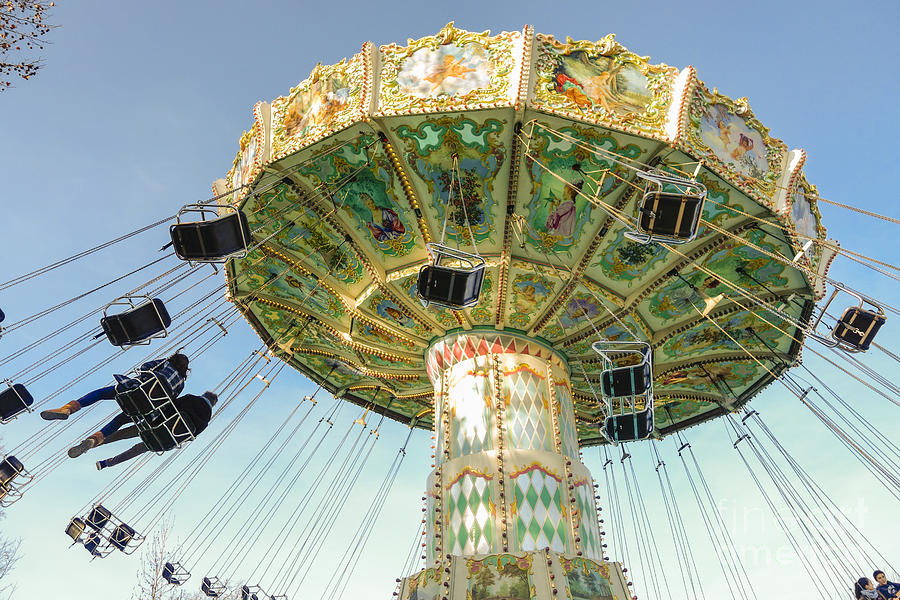 A French old-fashioned style carousel Photograph by Perry Van Munster