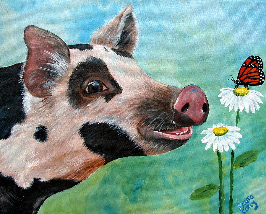 A friend for Pippy Painting by Laura Carey