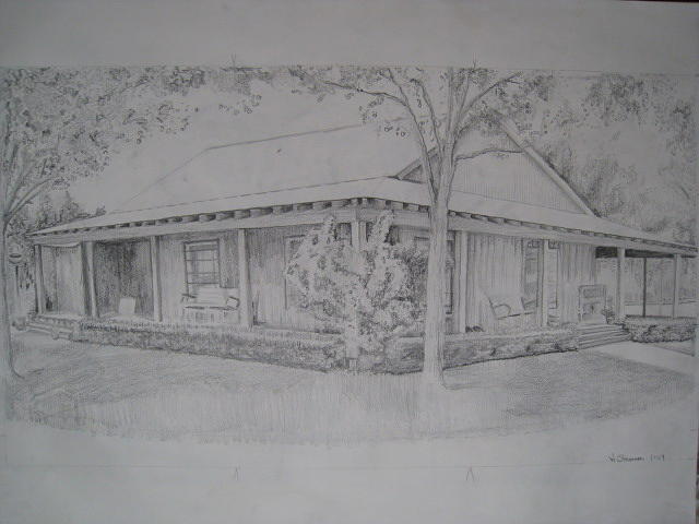 Home Drawing - A Friends House by Will Stevenson