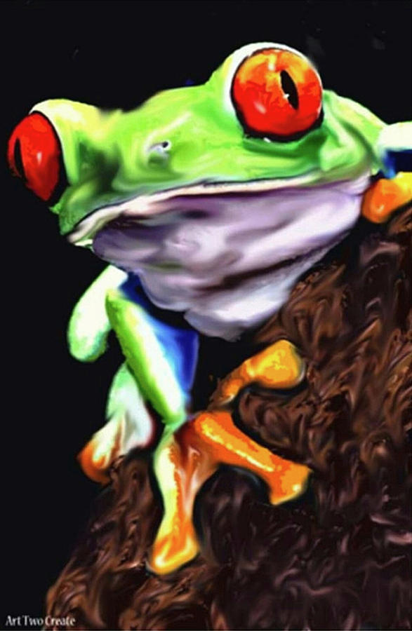 A Frogs Life. Painting by ArtTwoCreate LLC
