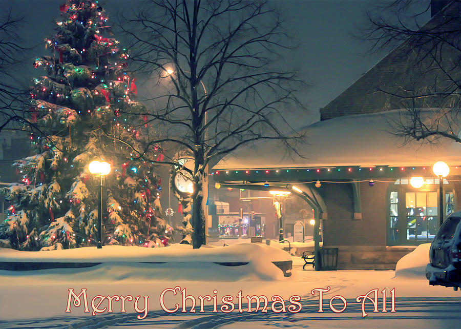 A Frosty Merry Christmas To All Card Photograph by Bonnie Follett