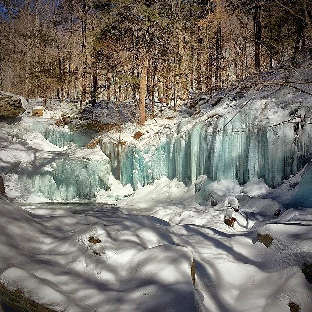 Winter Photograph - A Frozen Rb Ricketts Falls, 2015.02.28 by Aaron Campbell