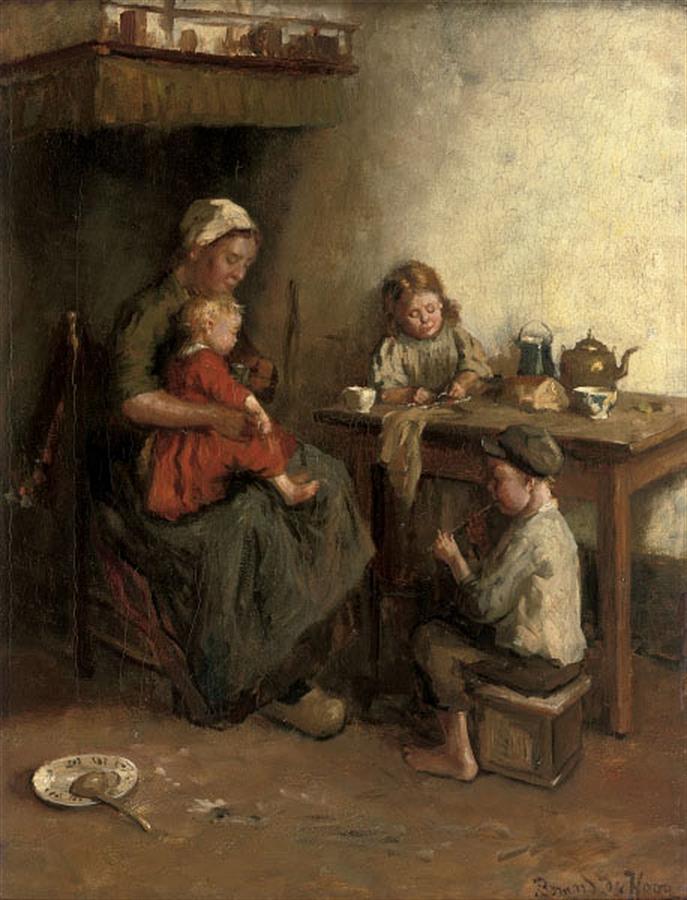 A frugal meal Painting by Bernard de Hoog - Fine Art America