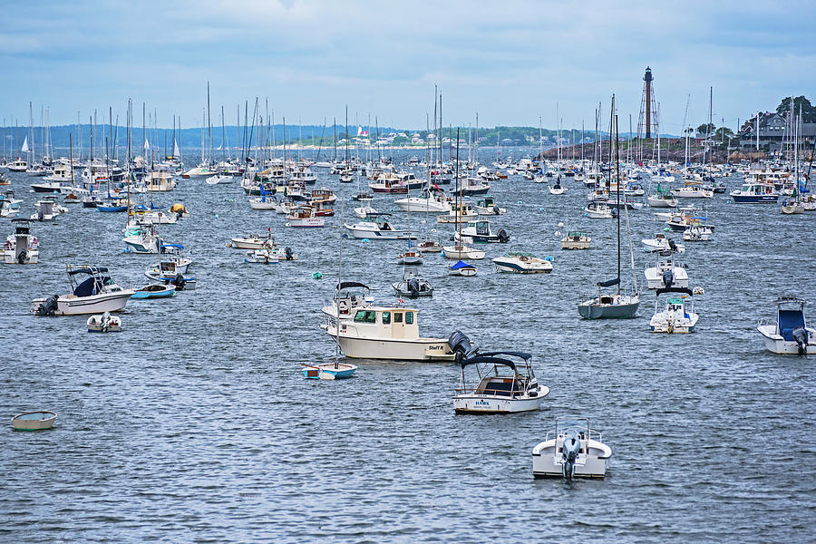 A full house at Marblehead Harbor Marblehead MA Photograph by Toby McGuire