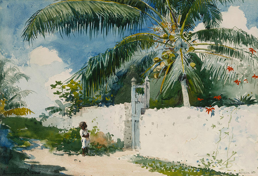 Tree Painting - A Garden in Nassau by Winslow Homer