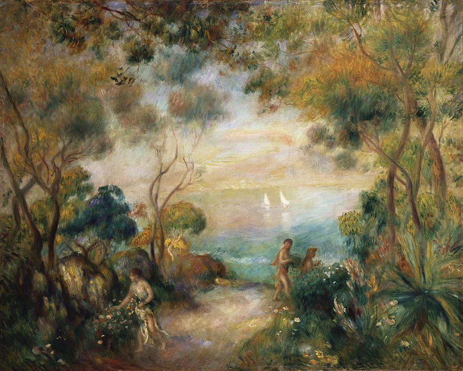 Pierre Auguste Renoir Painting - A Garden in Sorrento by Pierre Auguste Renoir
