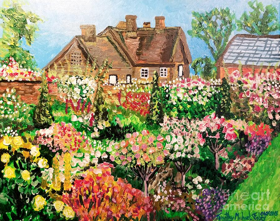 A Garden in the Forefront Painting by Timothy Foley - Pixels