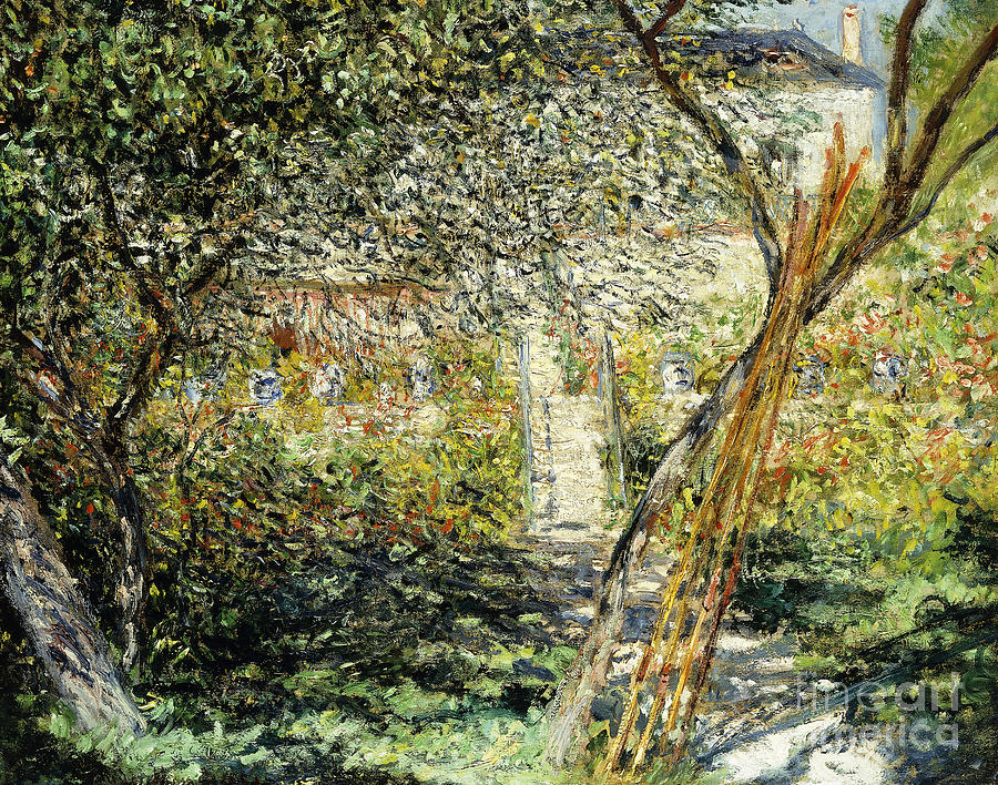 Claude Monet Painting - A Garden in Vetheuil by Claude Monet