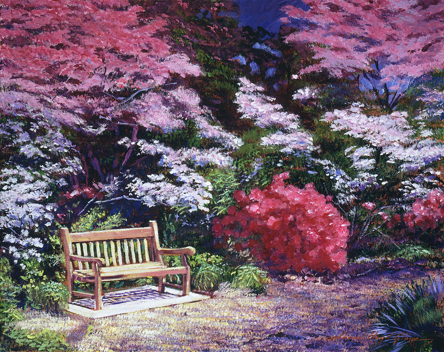 Garden Painting - A Garden Place by David Lloyd Glover
