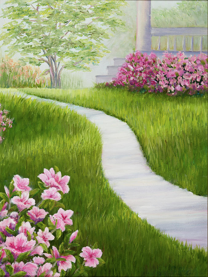 A Garden Walk Painting by Audrey McLeod