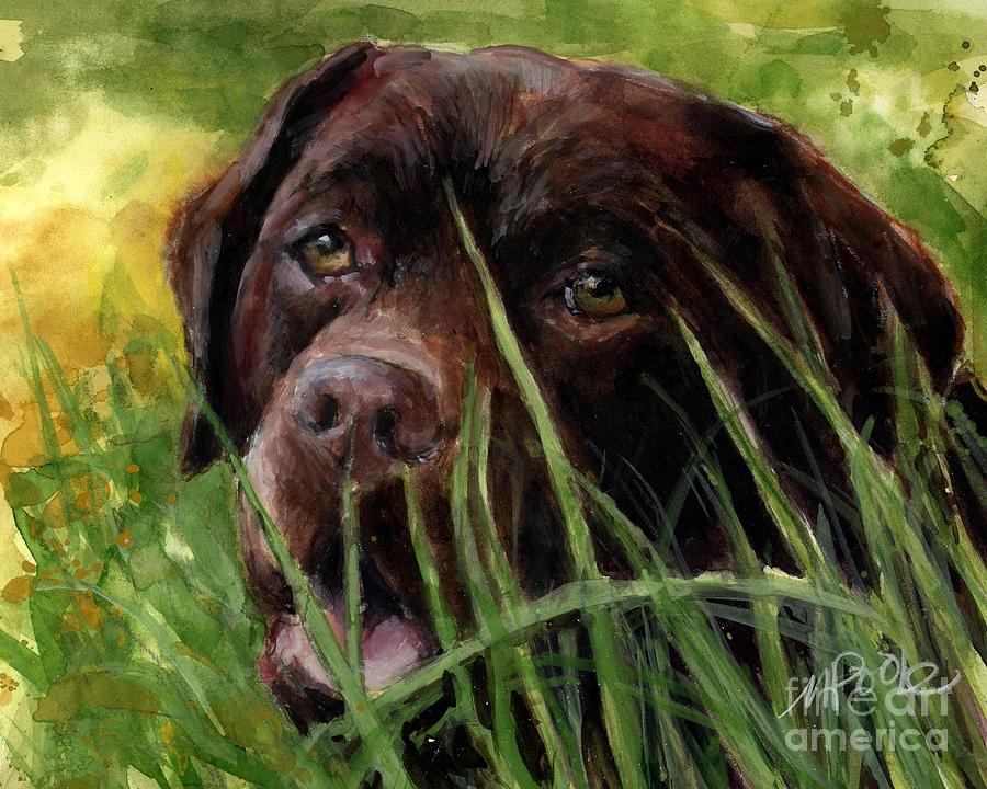 Dog Painting - A Gardeners Friend by Molly Poole