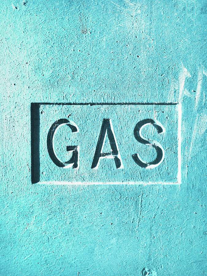 Sign Photograph - A gas sign by Tom Gowanlock