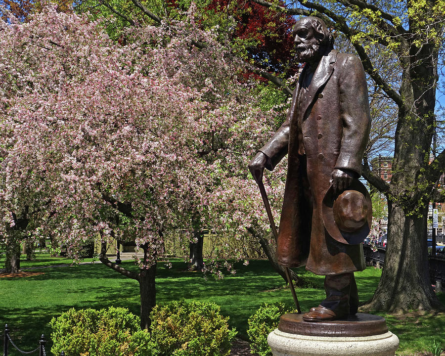 A gentleman walking the public garden on a beautiful spring day Boston MA Edward Everett Hale Photograph by Toby McGuire