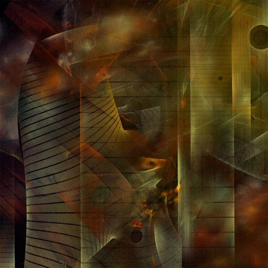 Abstract Digital Art - A Ghost In The Machine by Nirvana Blues