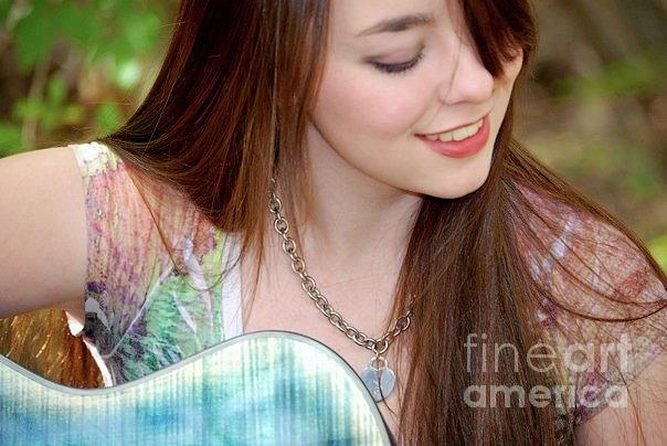 A Girl and Her Guitar Photograph by Lori Leigh
