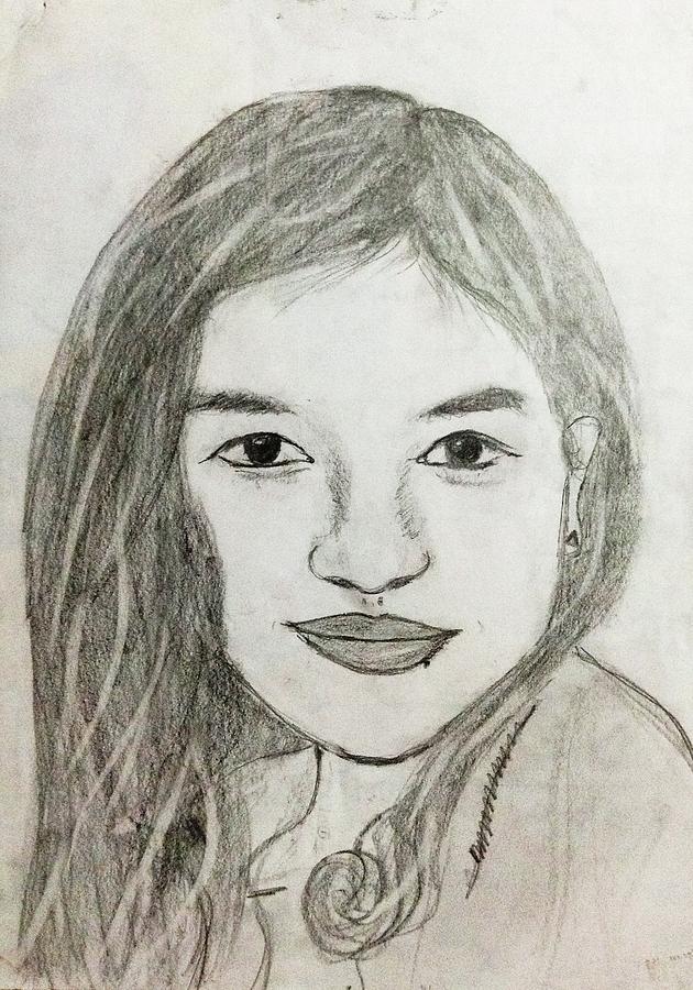 A girl Drawing by Linh Dinh - Fine Art America