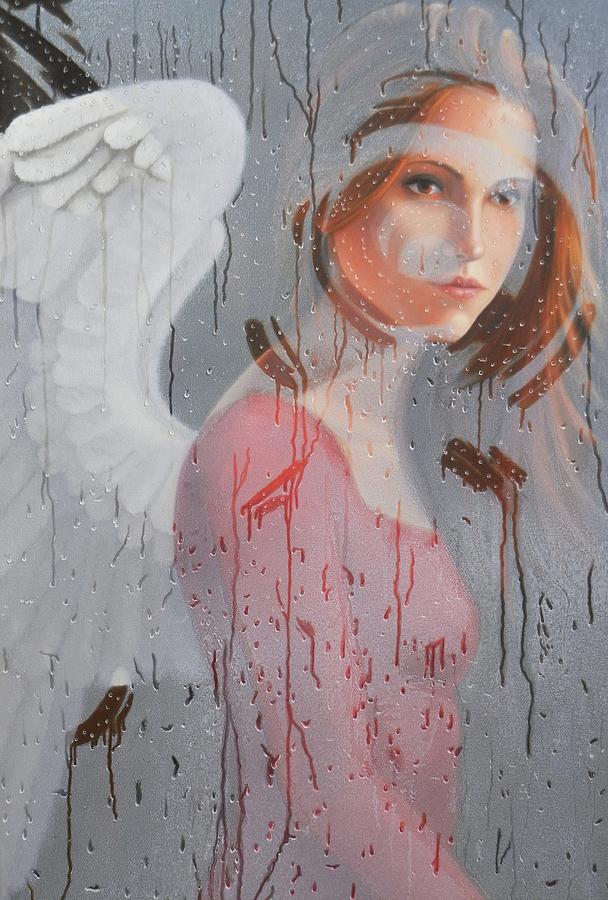 Angel Painting - A Glance to the World by Leonardo Pereznieto
