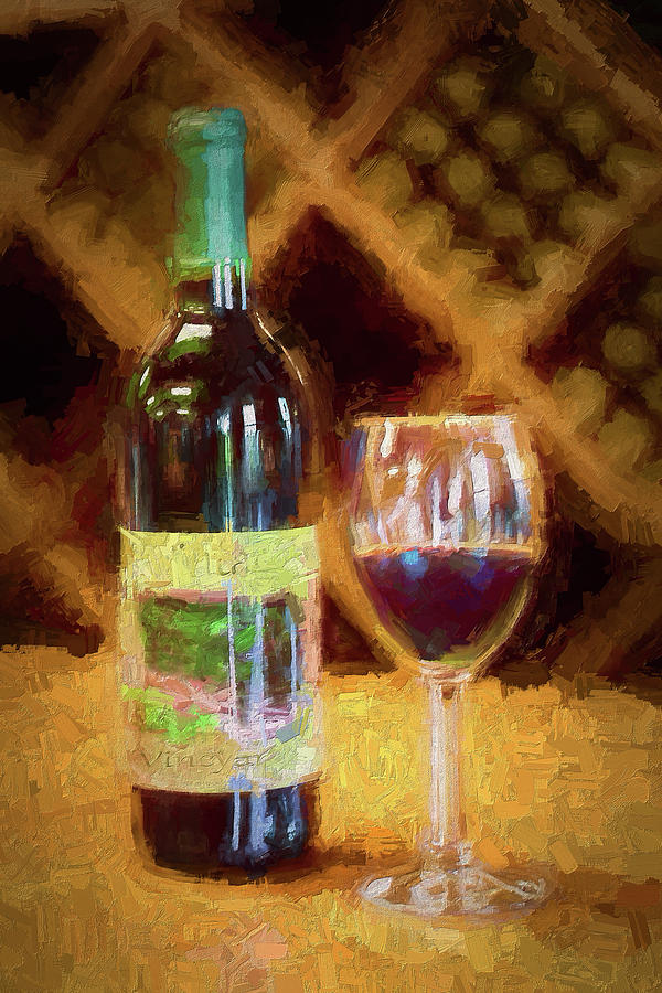 A Glass of Wine and Thou AP Painting by Dan Carmichael