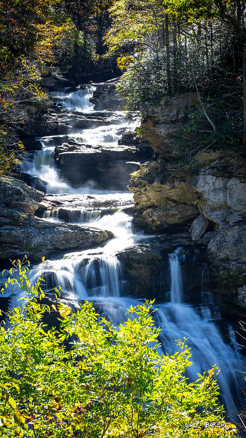 A Glimpse of Cullasaja Falls Photograph by Walt  Baker
