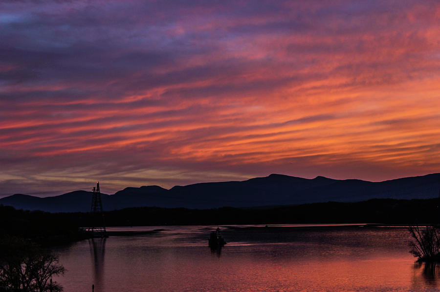 A glowing sunset over the Catskill mountains by Jessica Tabora A glowing sunset over the Catskill mountains by Jessica Tabora