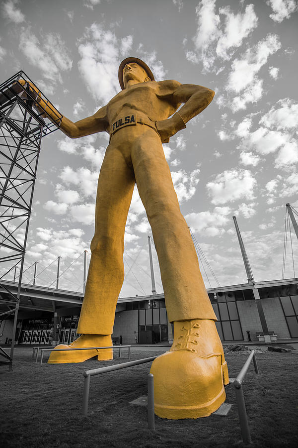A Golden Driller - Tulsa Oklahoma Photograph by Gregory Ballos