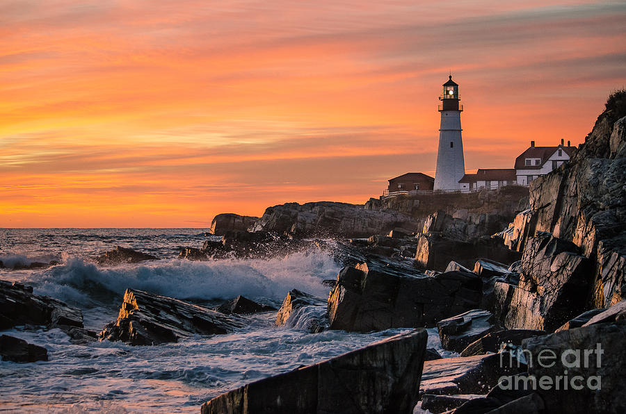 Lighthouse Photograph - A Golden Morning by Paul Noble