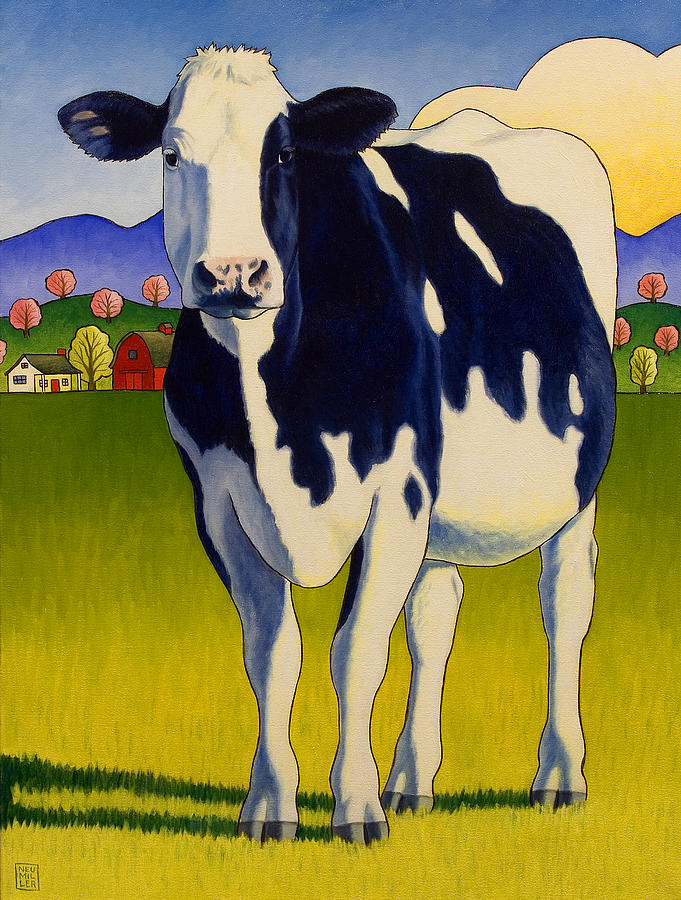 A Good Looking Cow Painting by Stacey Neumiller