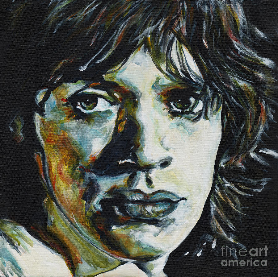 Almost Hear Your Sigh. Mick Jagger Painting by Tanya Filichkin