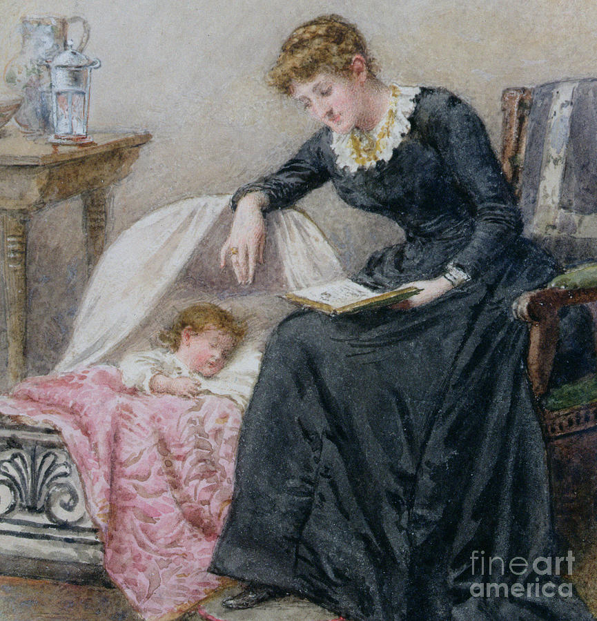 A Goodnight Story  Painting by George Kilburne