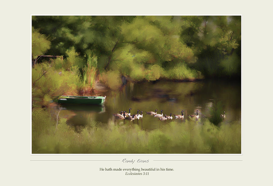 A Goose Pond Digital Art by Randall Evans