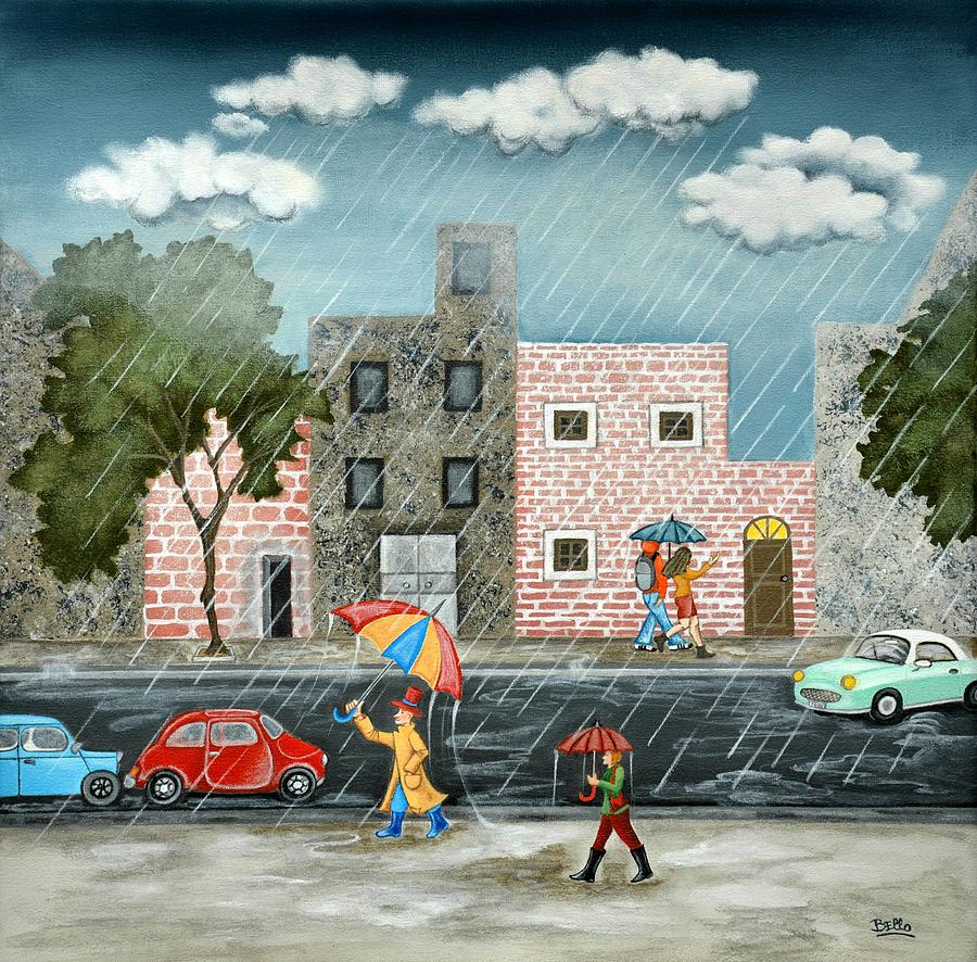 A great rainy day Painting by Graciela Bello