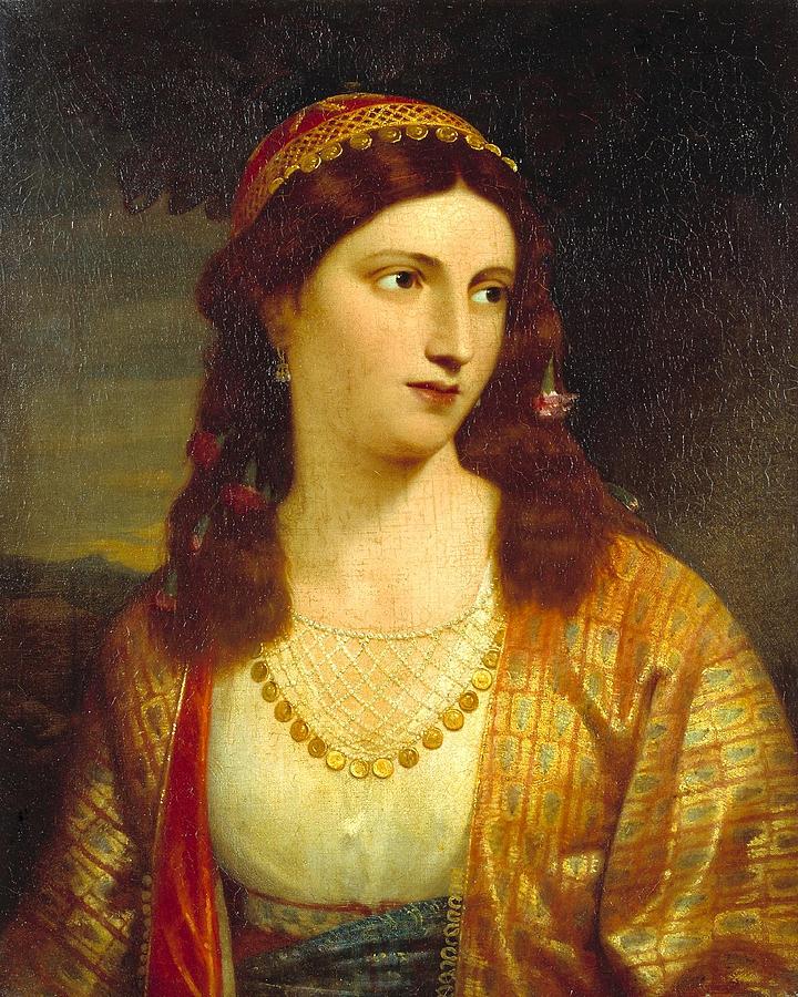 a Greek Girl Painting by Charles Lock