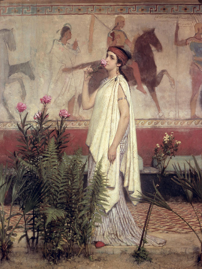 A Greek Woman Painting by Lawrence Alma-Tadema