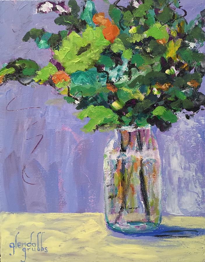 A Green Bouquet Painting by Glenda Grubbs - Fine Art America