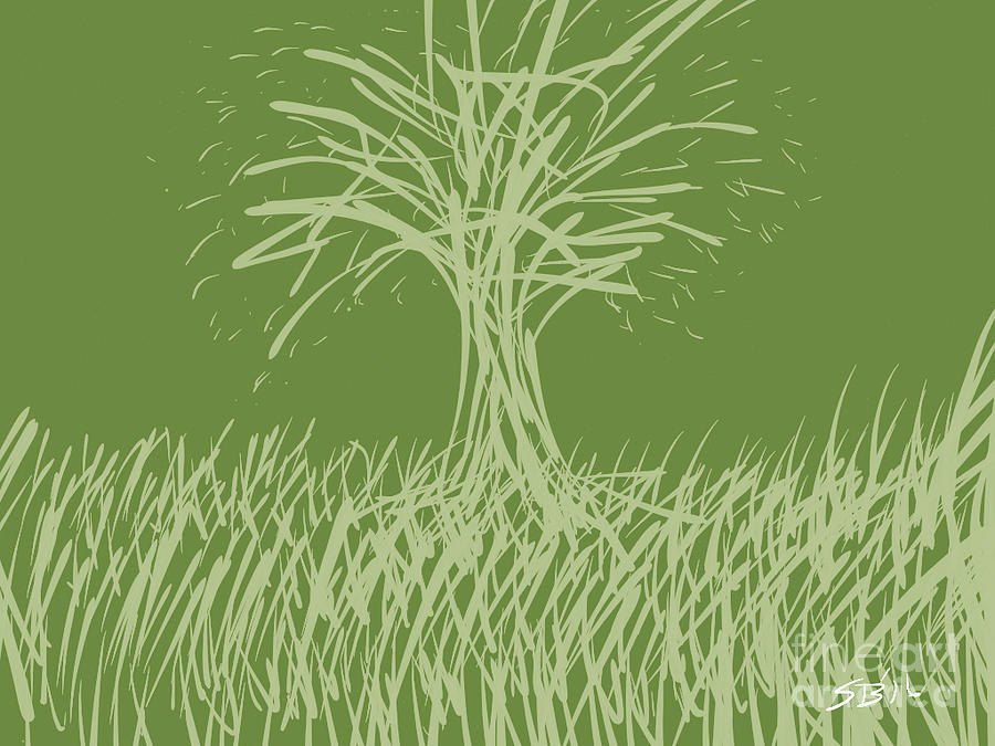 A Green Tree Digital Art by Stacy C Bottoms