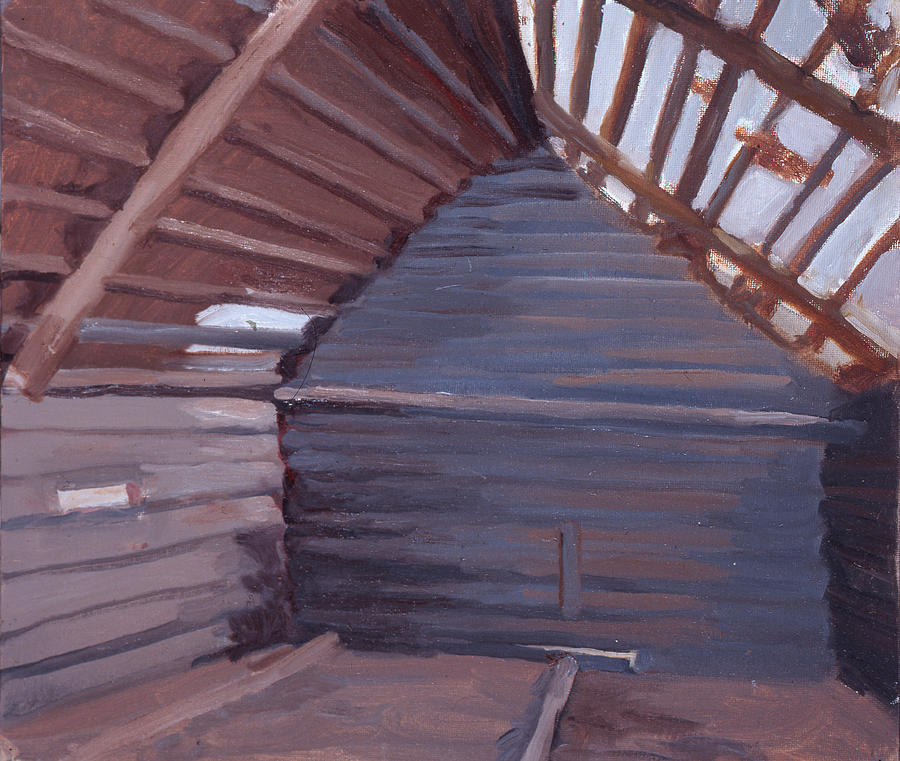 A grey shed by the Sharitsa by Yana Poklad A grey shed by the Sharitsa by Yana Poklad