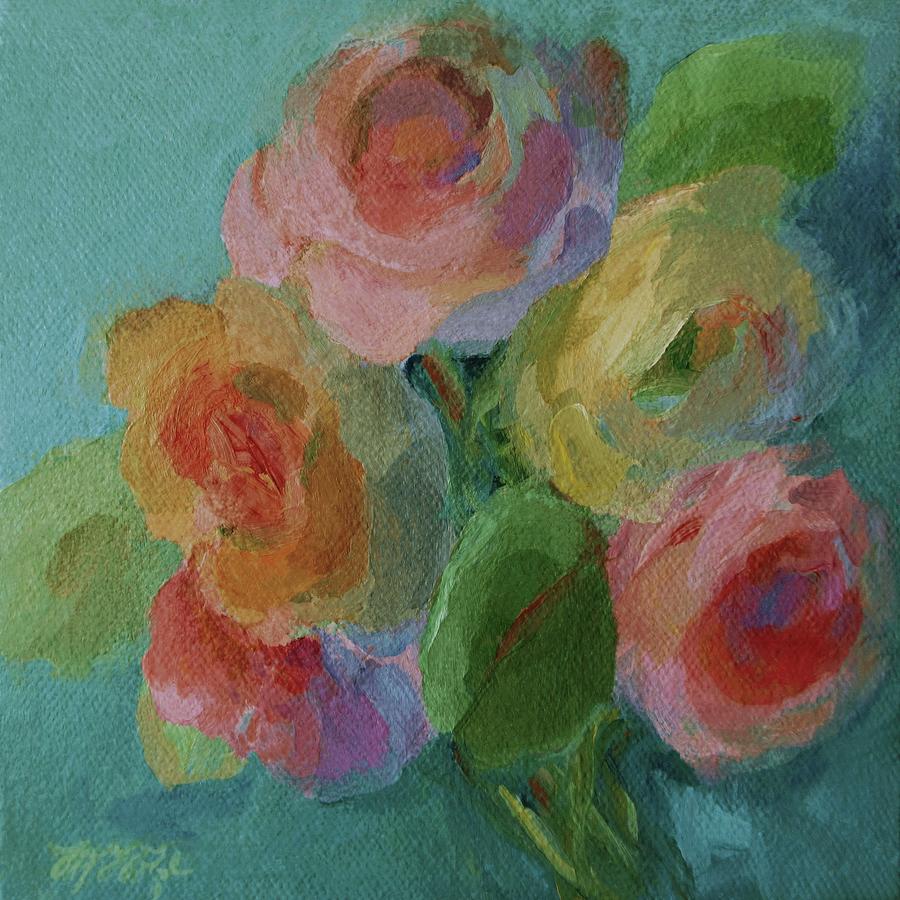 A Handful of Roses Painting by Mary Wolf
