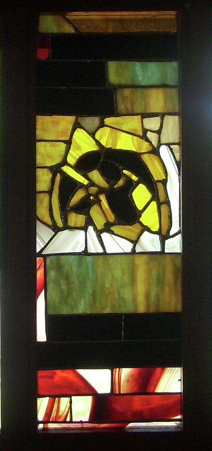Sports Glass Art - A Hawkeye window by Aaron Orth