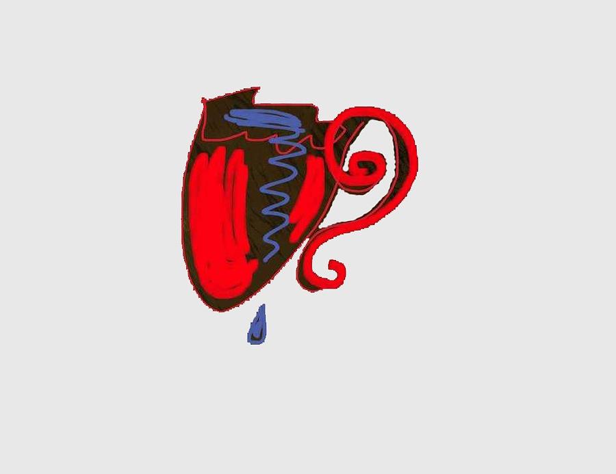Cup Drawing - A Heart Filled With Tears by Sherlene Mats