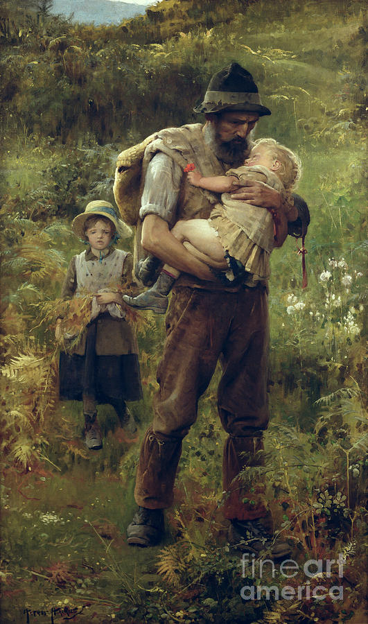 A Heavy Burden Painting by Arthur Hacker