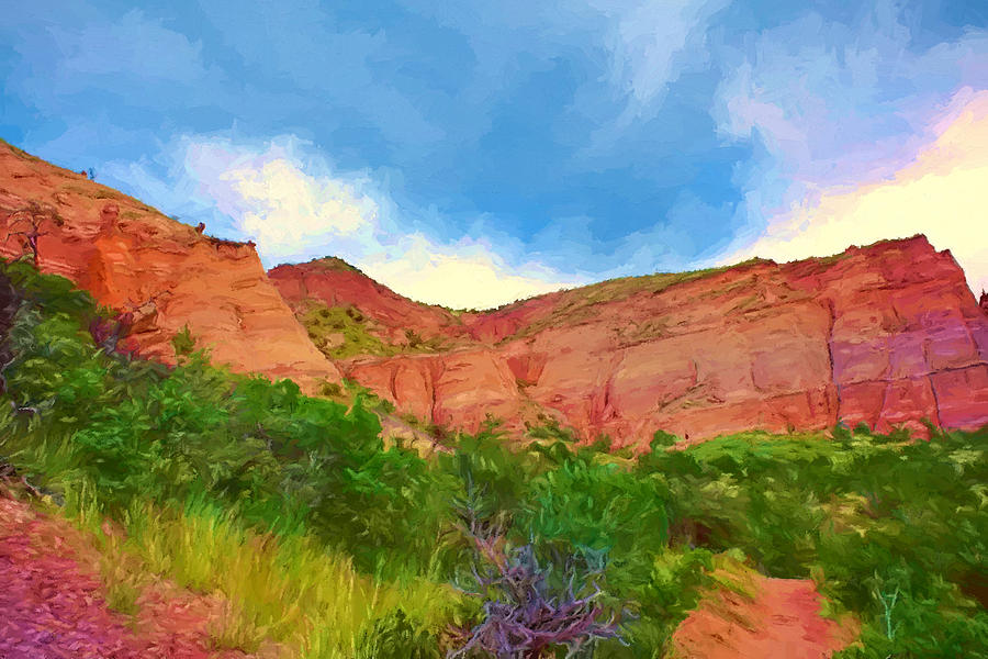 A Hike In The Valley Painting