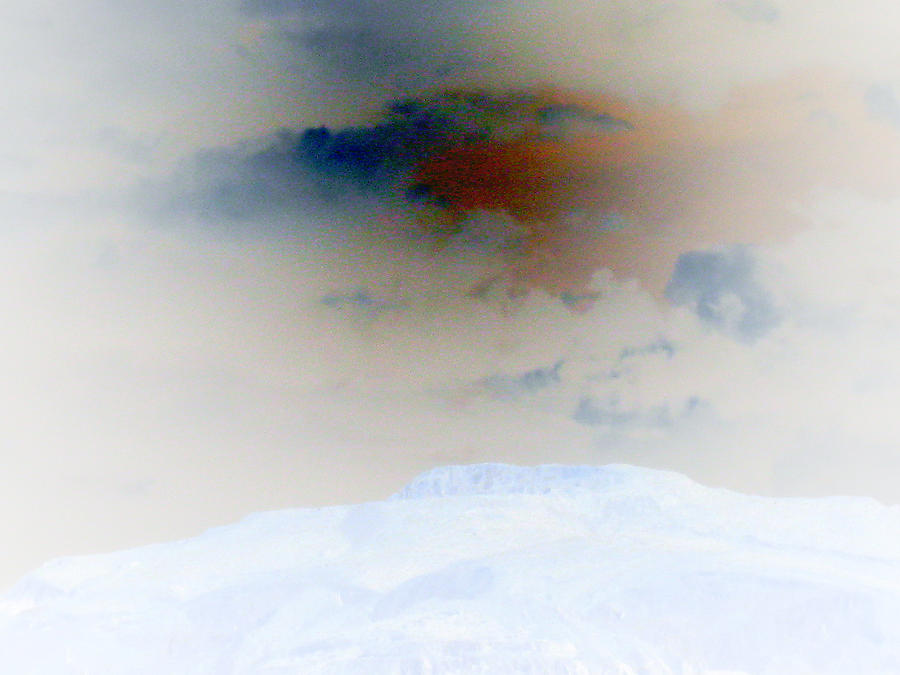 Nature Digital Art - A Hill and Sky by Eileen Shahbazian
